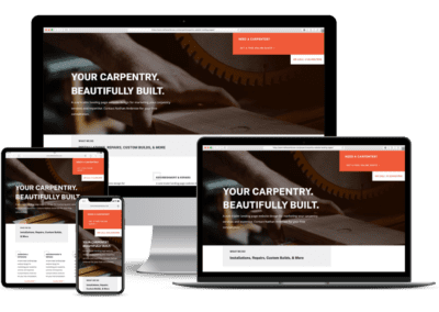 Carpentry Services Website Landing Pages