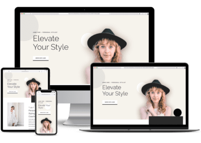 Personal Styling Services Website Landing Pages